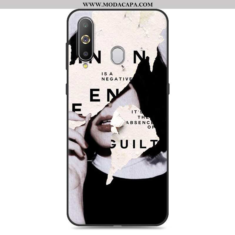 Capa Samsung Galaxy A8s Tendencia Cases Amarela Completa Silicone Telemóvel Soft Promoção