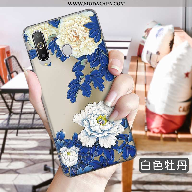 Capa Samsung Galaxy A8s Protetoras Capas Soft Telemóvel Cases Azul Antiqueda Barato