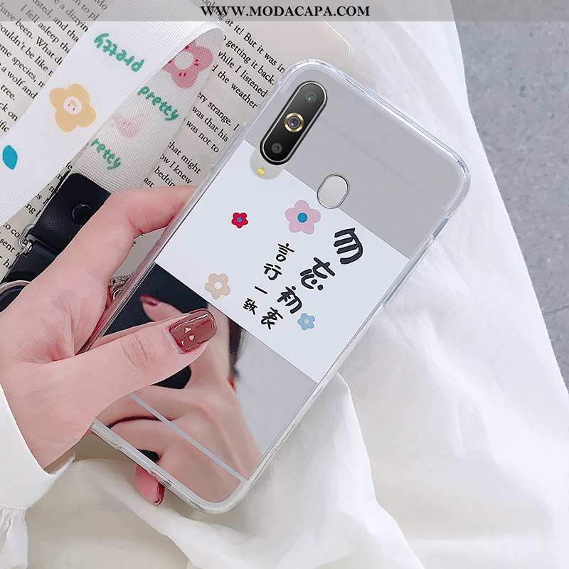 Capa Samsung Galaxy A8s Protetoras Antiqueda Branco Cola Cases Capas Telemóvel Barato