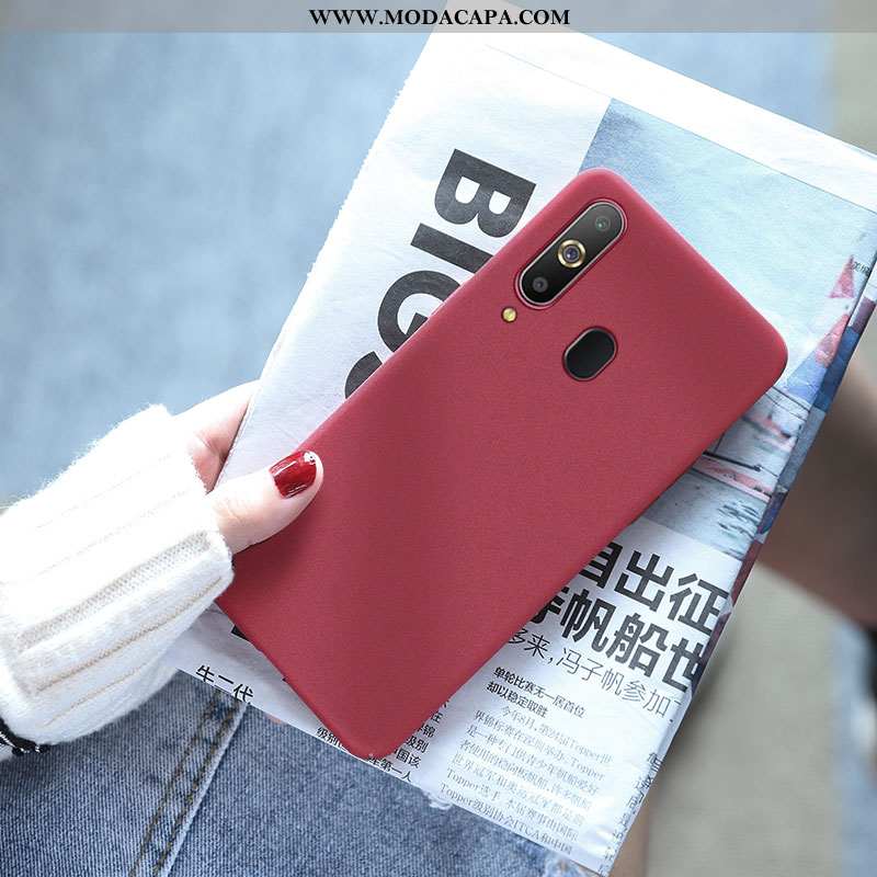 Capas Samsung Galaxy A8s Fosco Telemóvel Vermelho Completa Tendencia Personalizada Protetoras Promoç