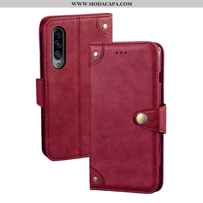 Capas Samsung Galaxy A90 5g Carteira Telemóvel Couro Caqui Cover Cases Protetoras Baratos