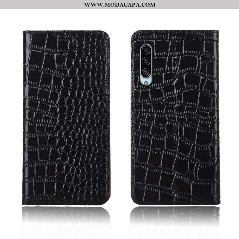 Capa Samsung Galaxy A90 5g Couro Genuíno Cases Crocs Novas Cover Couro Silicone Baratos