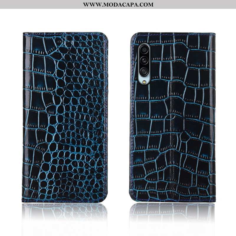 Capa Samsung Galaxy A90 5g Couro Genuíno Cases Crocs Novas Cover Couro Silicone Baratos