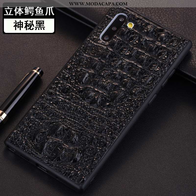 Capas Samsung Galaxy Note 10 Protetoras Couro Telemóvel Crocs Antiqueda Couro Genuíno Cases Comprar