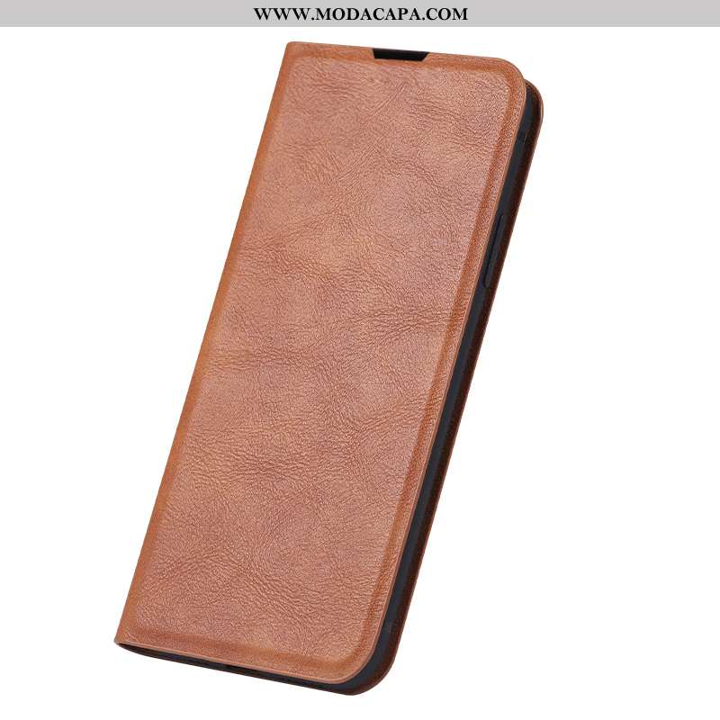 Capas Samsung Galaxy Note 10 Couro Soft Magnetica Telemóvel Protetoras Genuíno Antiqueda Caqui Barat