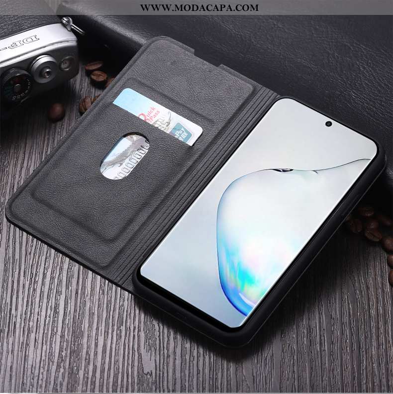 Capas Samsung Galaxy Note 10+ Couro Completa Protetoras Antiqueda Telemóvel Business Cover Baratos