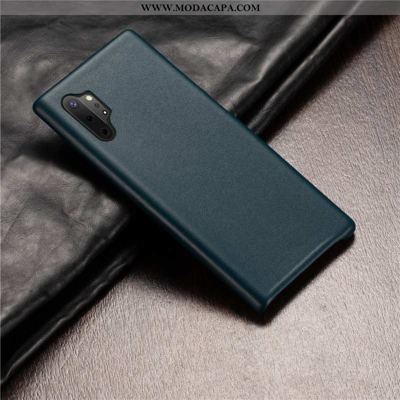 Capa Samsung Galaxy Note 10+ Couro Genuíno Couro Layer Cases De Grau Protetoras Completa Baratas