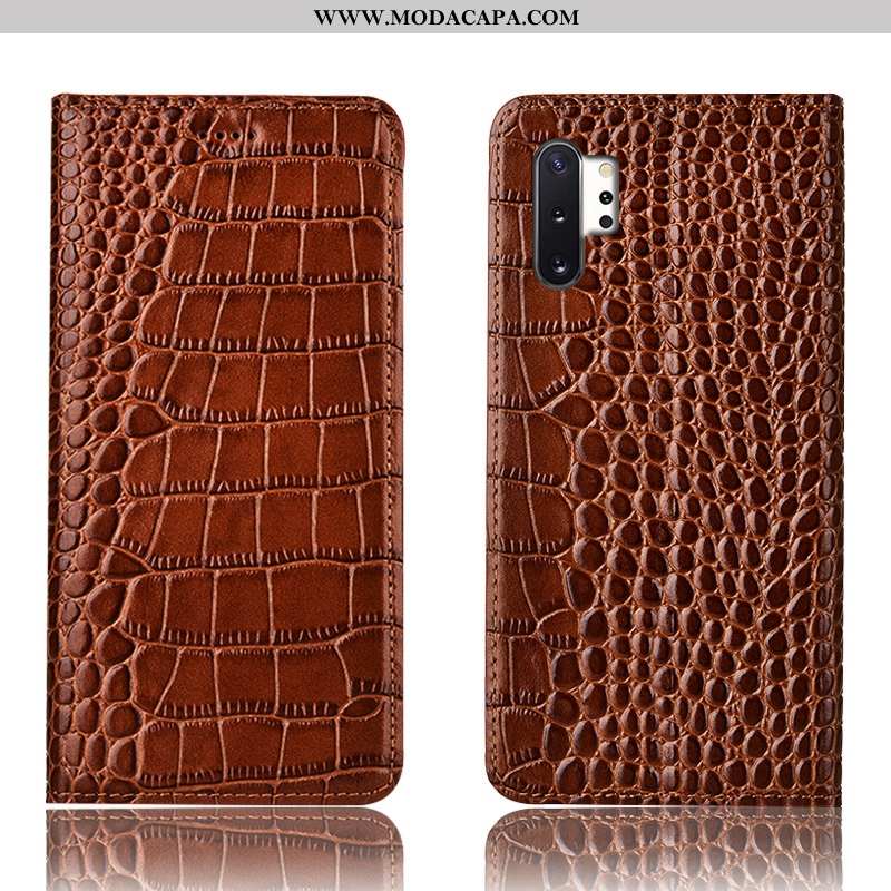 Capas Samsung Galaxy Note 10+ Couro Legitimo Completa Protetoras Cover Telemóvel Cases Online