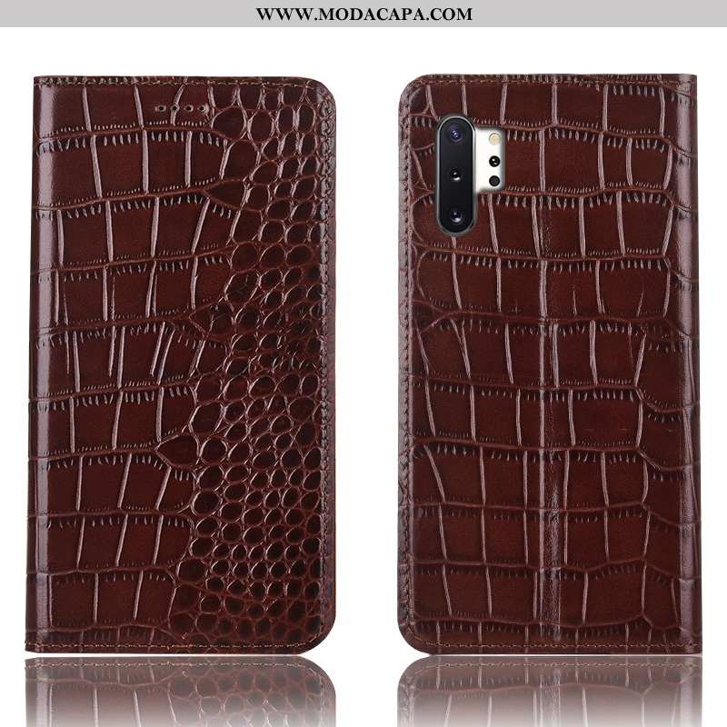 Capas Samsung Galaxy Note 10+ Couro Legitimo Completa Protetoras Cover Telemóvel Cases Online