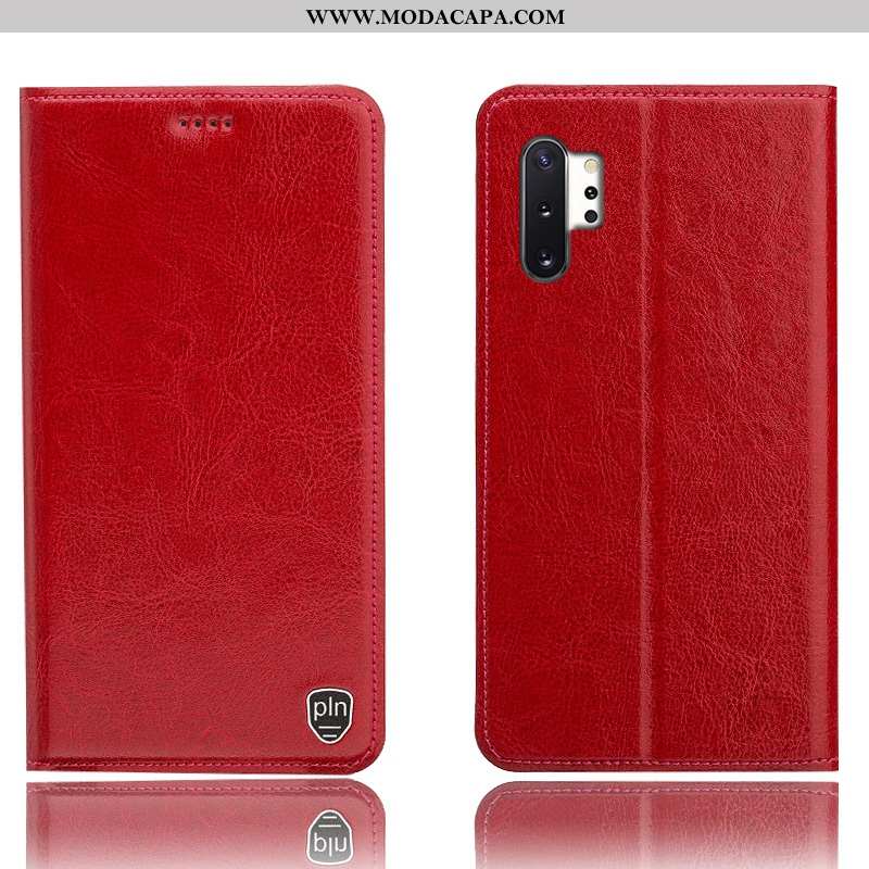 Capas Samsung Galaxy Note 10+ Couro Genuíno Telemóvel Cases Cover Tigrada Completa Venda