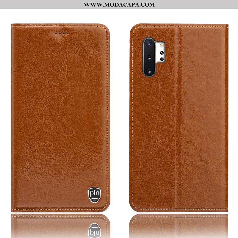 Capas Samsung Galaxy Note 10+ Couro Genuíno Telemóvel Cases Cover Tigrada Completa Venda