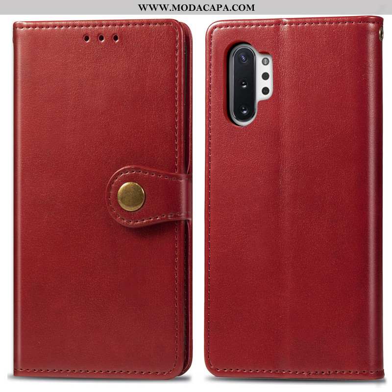 Capa Samsung Galaxy Note 10+ Cordao Negócio Capas Cover Vermelho Lisas Cases Venda