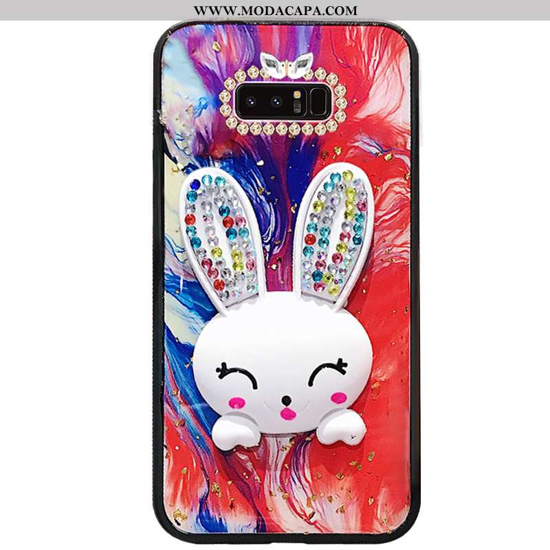 Capas Samsung Galaxy Note 8 Estilosas Cases Criativas Coelho Cordao Desenho Animado Cravejada Venda