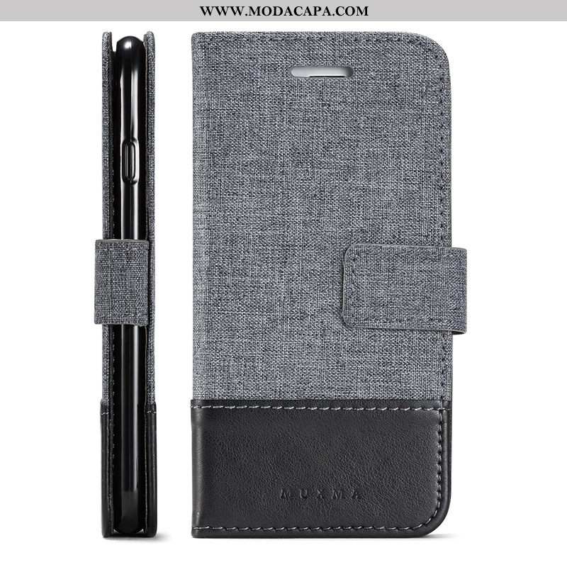 Capas Samsung Galaxy Note 8 Personalizada Couro Cases Telemóvel Cinza Protetoras Cover Baratas