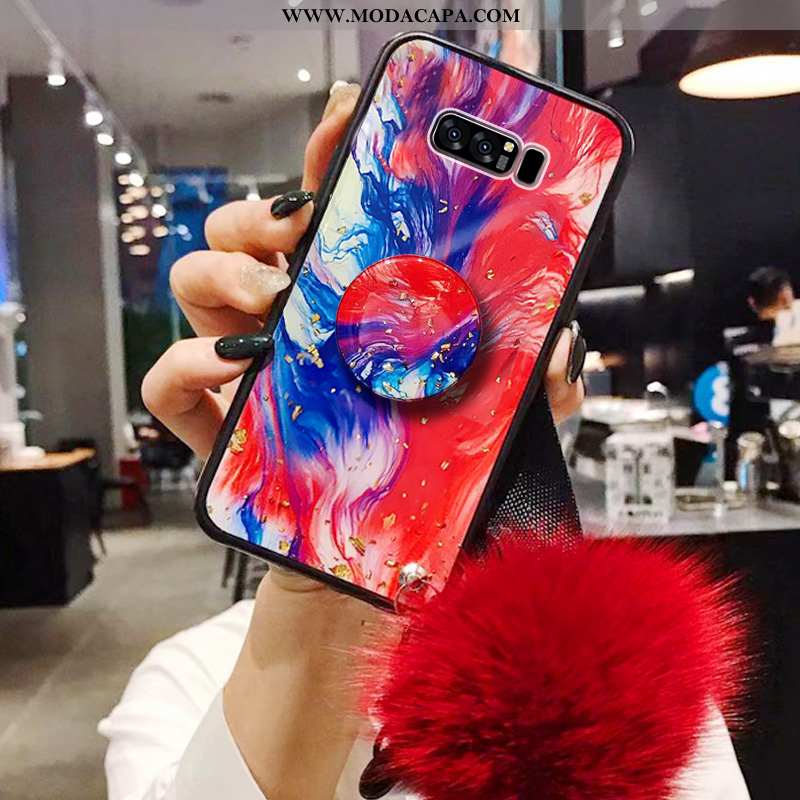 Capas Samsung Galaxy Note 8 Soft Cola Vermelho Protetoras Suporte Bruto Completa Barato