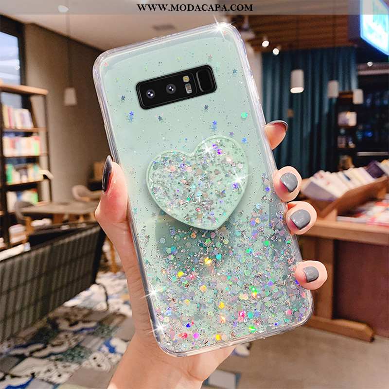 Capas Samsung Galaxy Note 8 Clara Verde Luxo Criativas Telinha Soft Casal Comprar