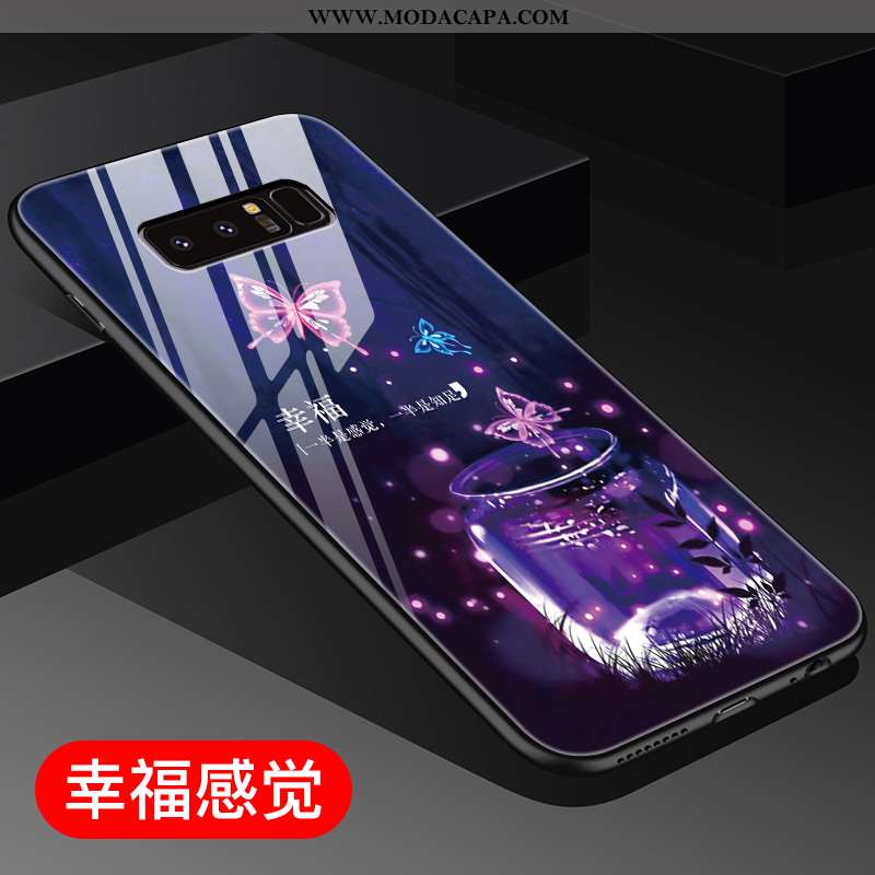 Capas Samsung Galaxy Note 8 Silicone Antiqueda Criativas Roxa Estiloso Bonitos Baratos