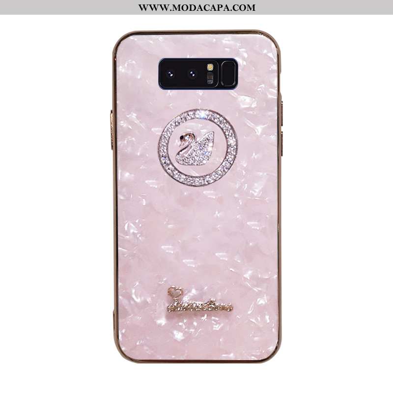 Capas Samsung Galaxy Note 8 Protetoras Soft Cases Cristais Rosa Concha Online