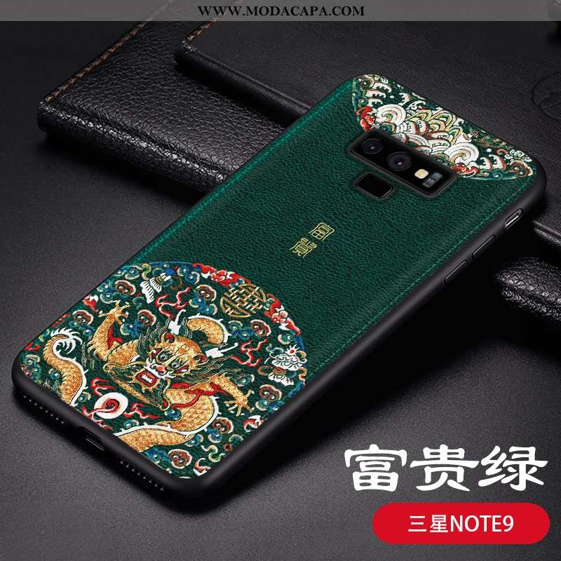 Capas Samsung Galaxy Note 9 Couro Telemóvel Slim Antiqueda Personalizado Cases Super Baratos