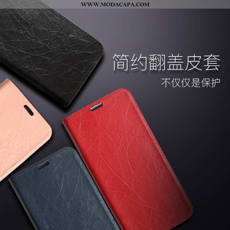 Capas Samsung Galaxy Note 9 Protetoras Completa Telemóvel Vermelho Minimalista Cases Couro Promoção