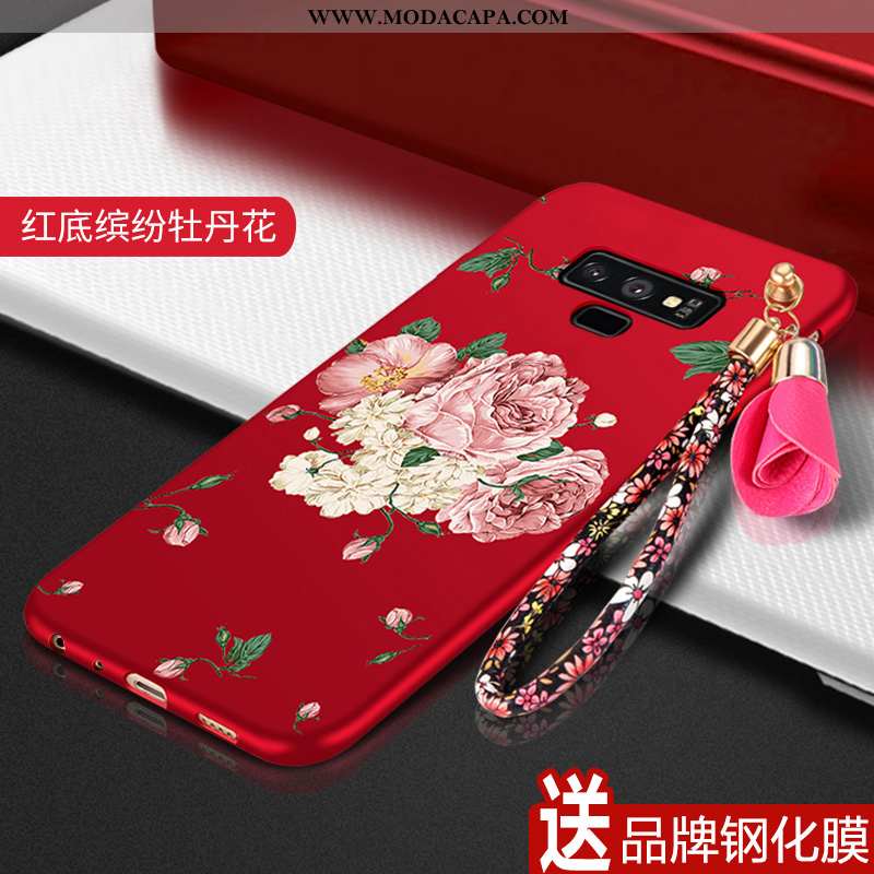 Capa Samsung Galaxy Note 9 Soft Capas Vermelho Silicone Antiqueda Fosco Telemóvel Baratas