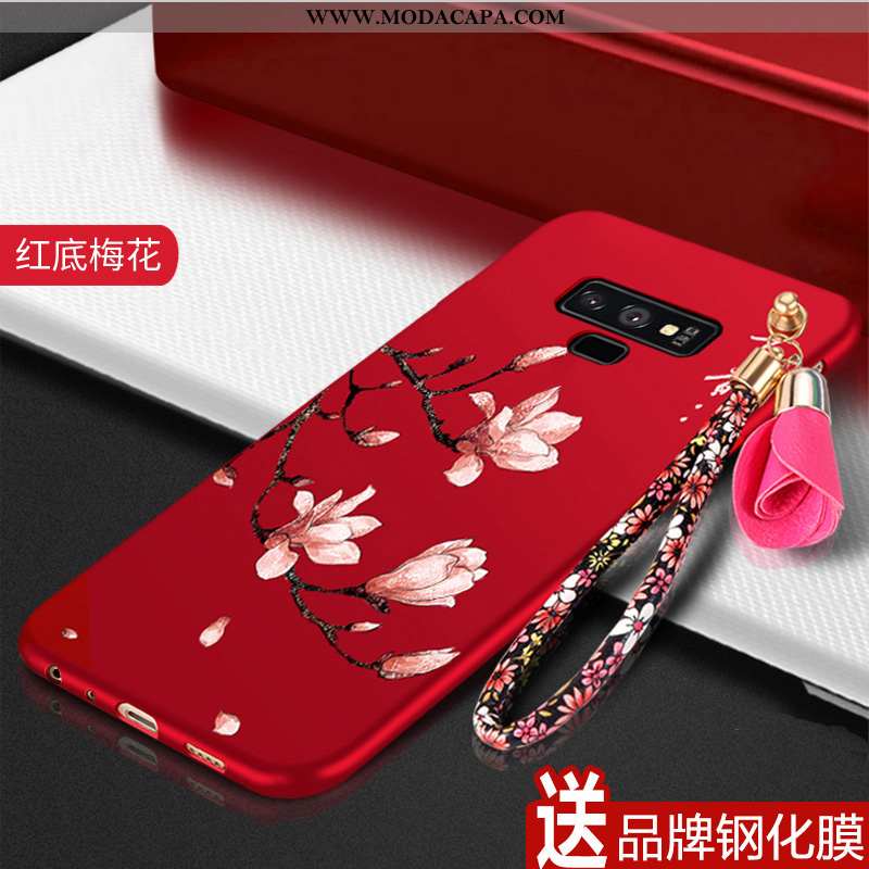 Capa Samsung Galaxy Note 9 Soft Capas Vermelho Silicone Antiqueda Fosco Telemóvel Baratas