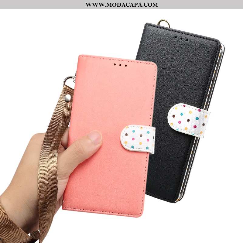 Capas Samsung Galaxy Note 9 Cordao Couro Rosa Completa Cases Protetoras Promoção