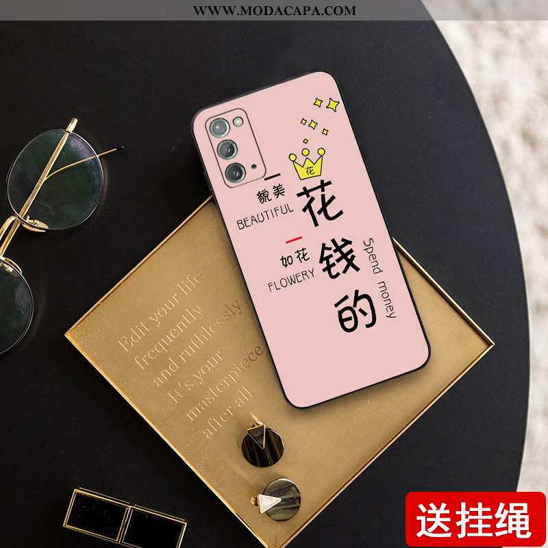 Capas Samsung Galaxy Note20 Soft Rosa Pequena Criativas Antiqueda Malha Online