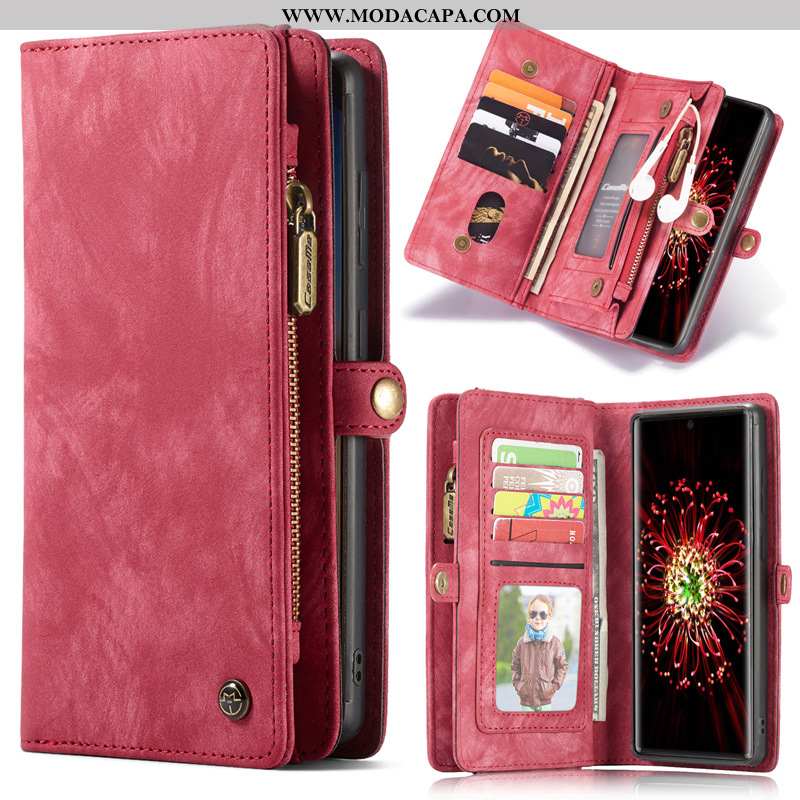 Capas Samsung Galaxy Note20 Ultra Couro Cases Cover Vermelho Telemóvel Baratos