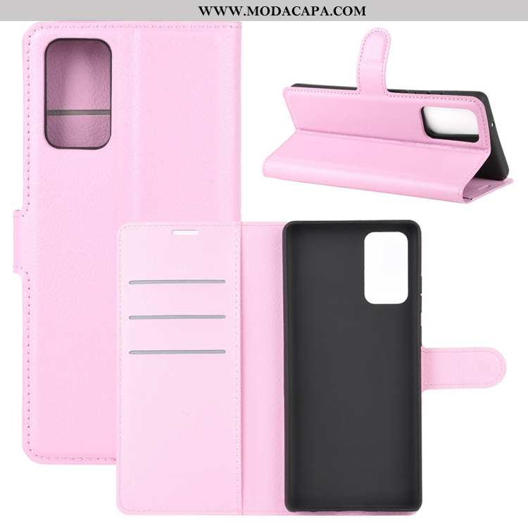 Capas Samsung Galaxy Note20 Ultra Couro Telemóvel Antiderrapante Rosa Fosco Cover Online