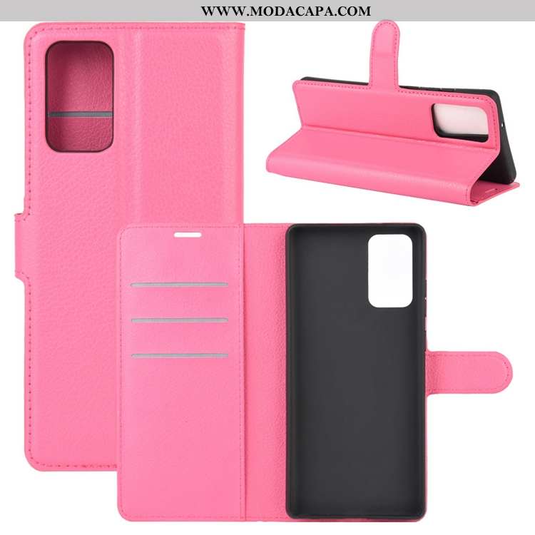 Capas Samsung Galaxy Note20 Ultra Couro Telemóvel Antiderrapante Rosa Fosco Cover Online