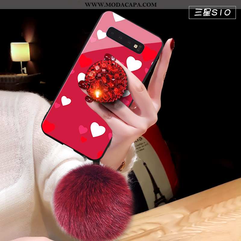 Capas Samsung Galaxy S10 Tendencia Criativas Coração Vermelho Silicone Personalizado Online