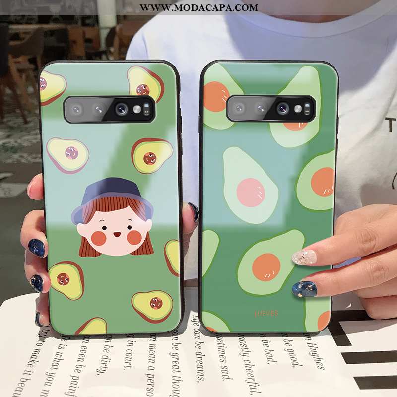 Capas Samsung Galaxy S10 Tendencia Frente Protetoras Silicone Soft Vidro Desenho Animado Comprar