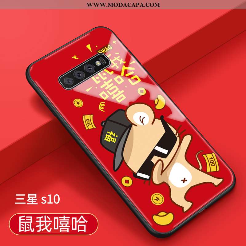 Capas Samsung Galaxy S10 Personalizado Para Reveillon Tendencia Antiqueda Vidro Vermelho Baratos