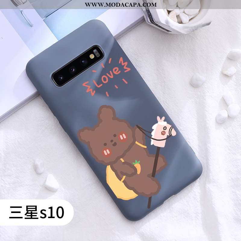 Capas Samsung Galaxy S10 Protetoras Urso Cases Silicone Telemóvel Antiqueda Super Venda