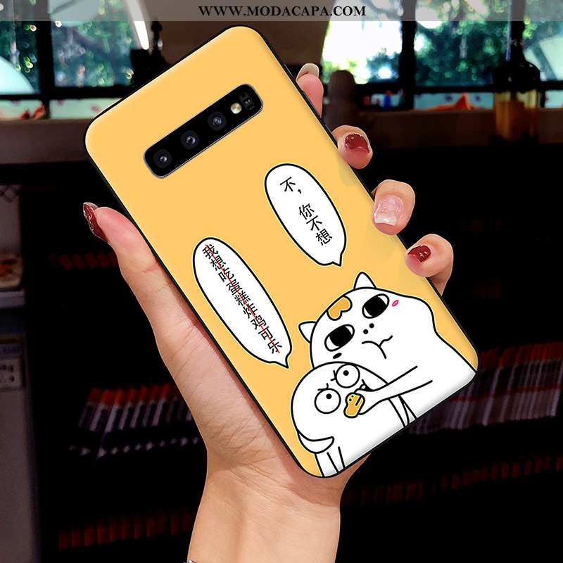 Capa Samsung Galaxy S10 Soft Branco Desenho Animado Protetoras Malha Cases Vermelho Venda