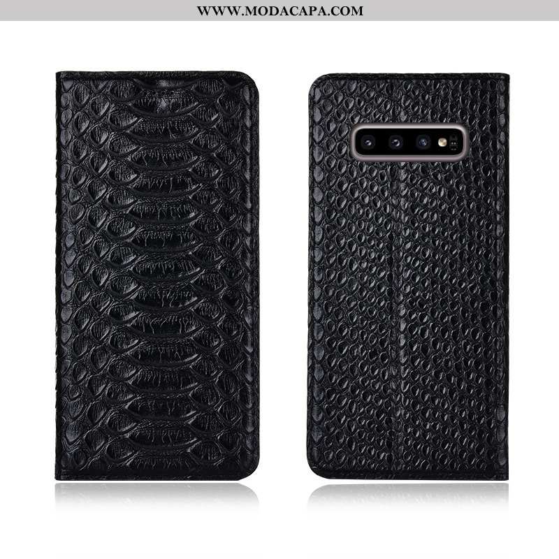 Capas Samsung Galaxy S10 Protetoras Nova Antiqueda Preto Cover Couro Genuíno Barato