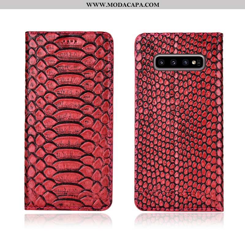 Capas Samsung Galaxy S10 Protetoras Nova Antiqueda Preto Cover Couro Genuíno Barato