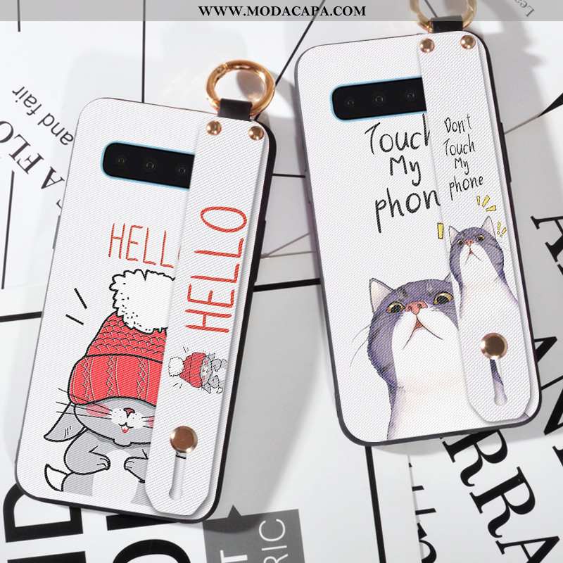 Capas Samsung Galaxy S10 Desenho Animado Tendencia Protetoras Telinha Wrisband Criativas Venda