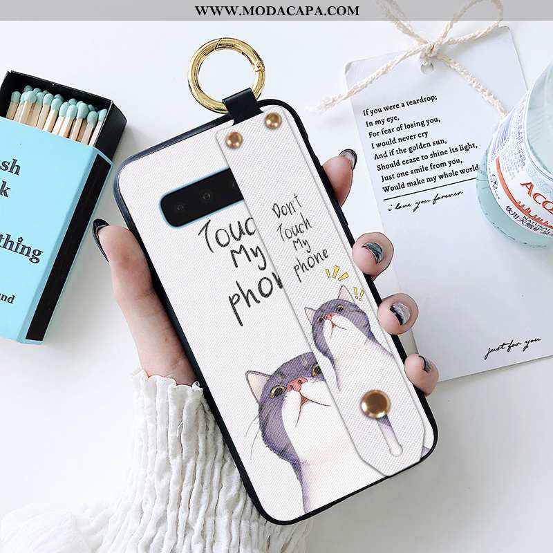 Capas Samsung Galaxy S10 Desenho Animado Tendencia Protetoras Telinha Wrisband Criativas Venda