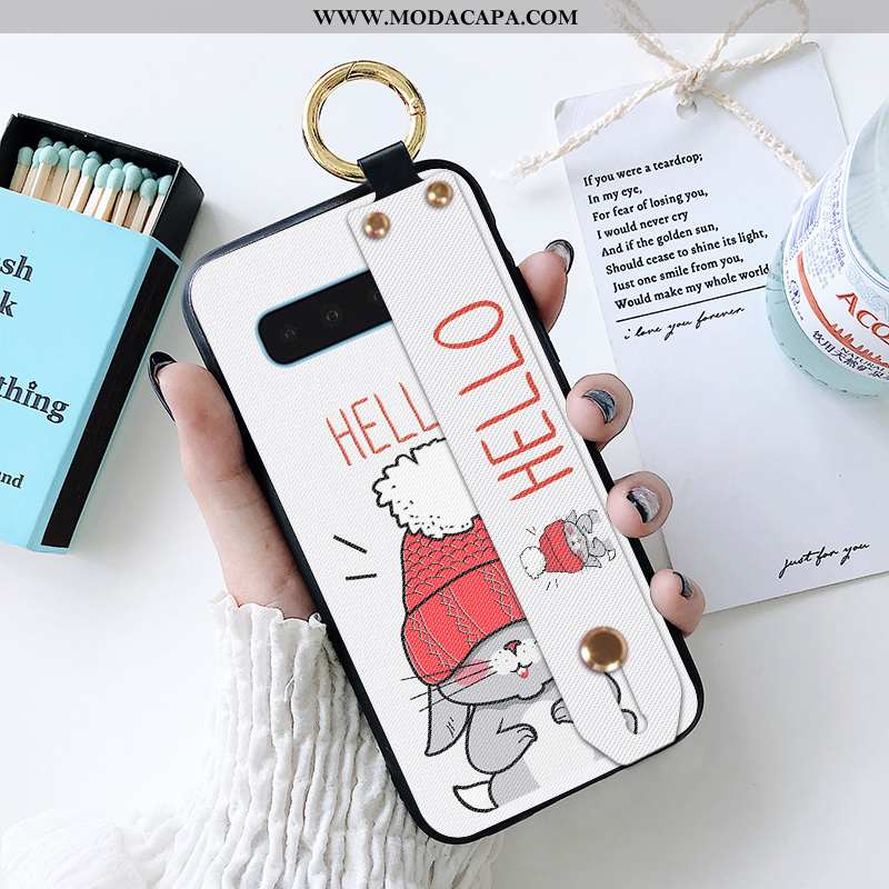 Capas Samsung Galaxy S10 Desenho Animado Tendencia Protetoras Telinha Wrisband Criativas Venda