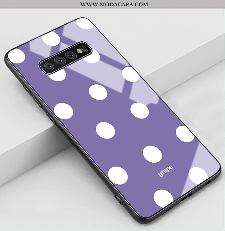 Capas Samsung Galaxy S10+ Estiloso Malha Pequena Silicone Vidro Completa Telemóvel Online