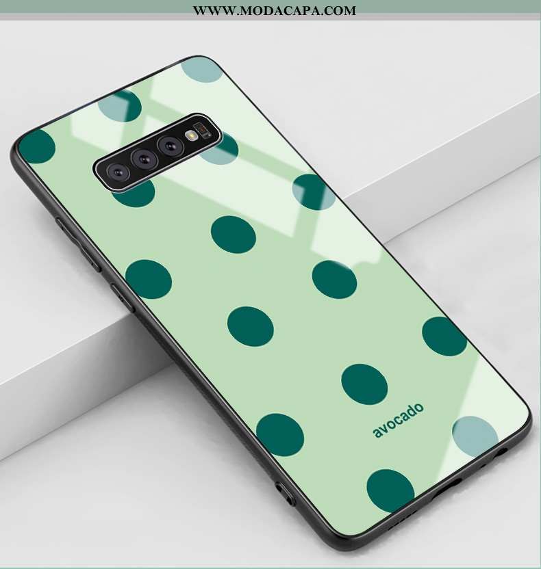 Capas Samsung Galaxy S10+ Estiloso Malha Pequena Silicone Vidro Completa Telemóvel Online