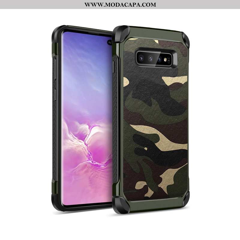 Capa Samsung Galaxy S10+ Tendencia Militar Camuflada Cases De Grau Antiqueda Protetoras Barato