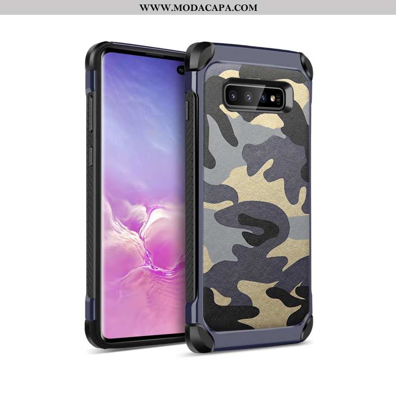 Capa Samsung Galaxy S10+ Tendencia Militar Camuflada Cases De Grau Antiqueda Protetoras Barato