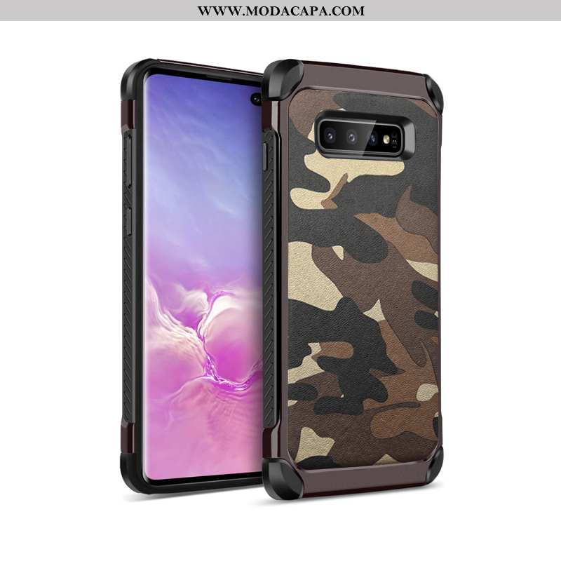 Capa Samsung Galaxy S10+ Tendencia Militar Camuflada Cases De Grau Antiqueda Protetoras Barato