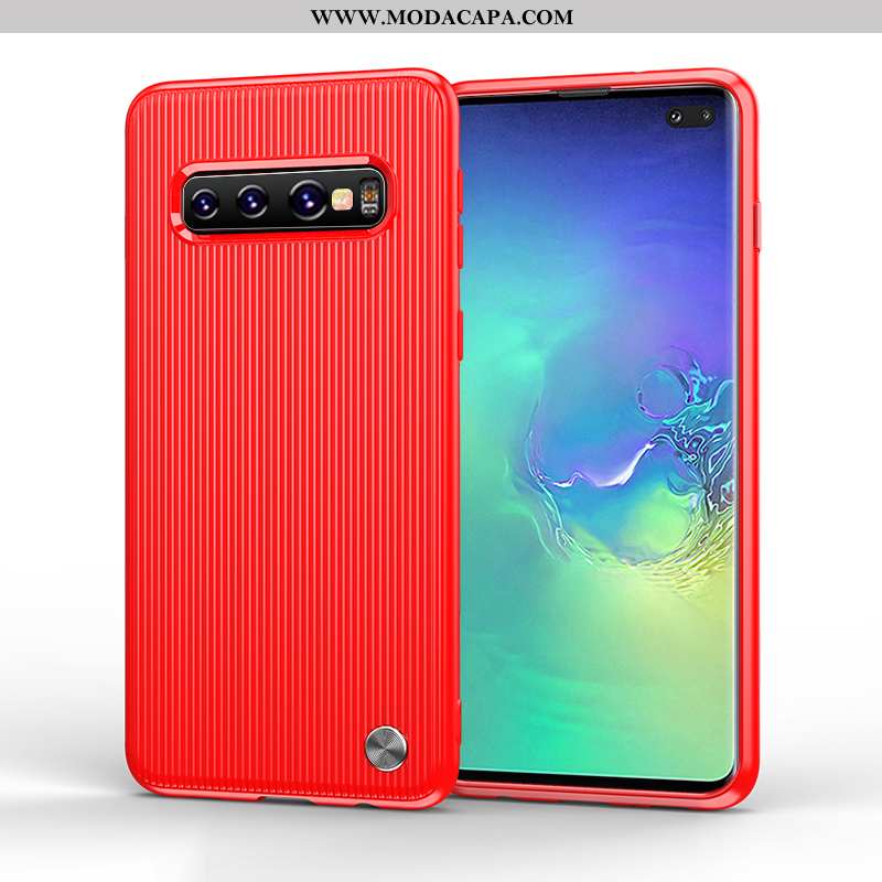 Capa Samsung Galaxy S10+ Protetoras Cases Telemóvel Vermelho Criativas Silicone Personalizado Barata