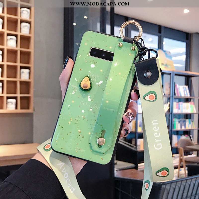 Capas Samsung Galaxy S10+ Protetoras Tendencia Vaca Silicone Antiqueda Cordao Venda