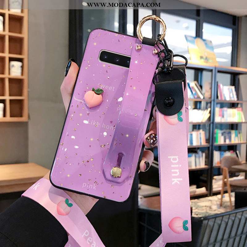 Capas Samsung Galaxy S10+ Protetoras Tendencia Vaca Silicone Antiqueda Cordao Venda