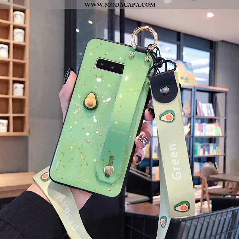 Capas Samsung Galaxy S10+ Protetoras Tendencia Vaca Silicone Antiqueda Cordao Venda